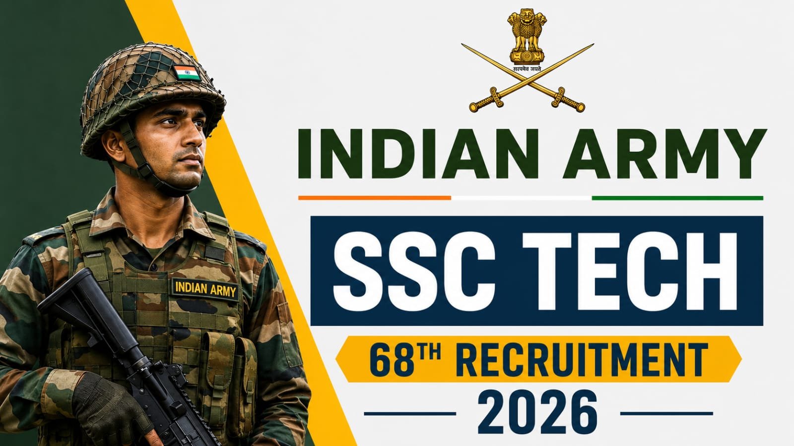 Indian Army SSC Tech 68th Recruitment 2026: भारतीय सेना में 381 पदों पर भर्ती, इंजीनियरिंग ग्रेजुएट्स के लिए शानदार मौका