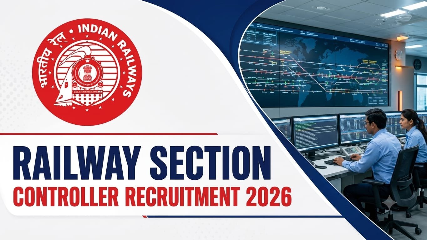 Railway Section Controller Recruitment 2026: रेलवे में 119 पदों पर नई भर्ती का नोटिफिकेशन जारी Railway Section Controller Recruitment 2026: रेलवे में 119 पदों पर नई भर्ती का नोटिफिकेशन जारी
